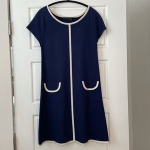 ALICE + OLIVIA | Alice and Olivia Vintage Contrast Trim Knit Mini Dress